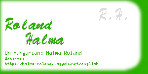 roland halma business card